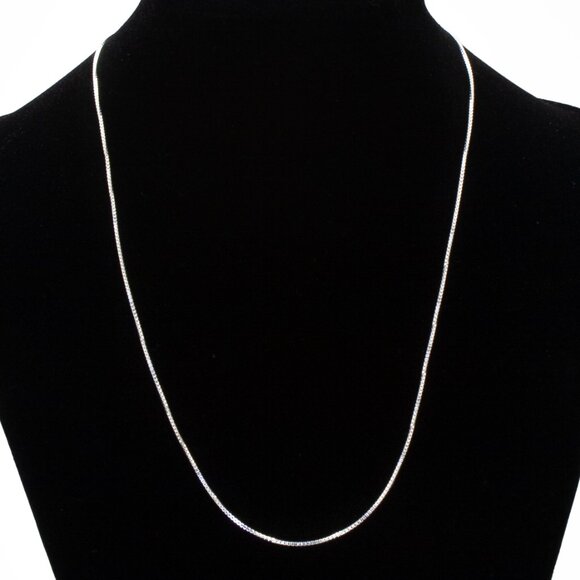 Vintage Silver Box Chain, Real 925 Sterling Silver, High Quality Silver Necklace - Picture 4 of 10